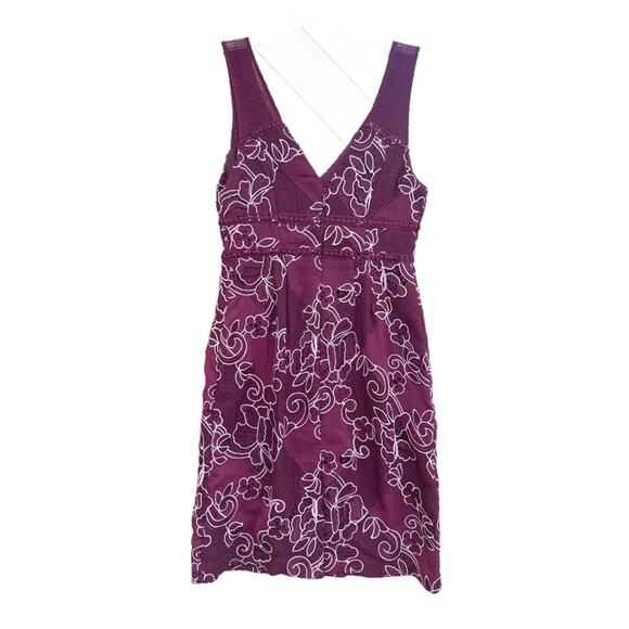 Anthropologie Lace Column Sheath Dress Red Burgundy - Picture 5 of 9